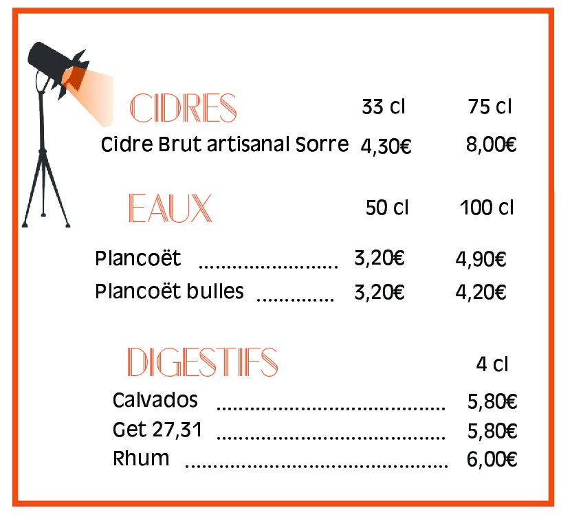 Cidres Eaux -  Restaurant L'exception - Plérin